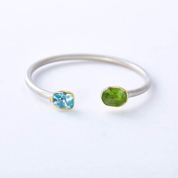 Aquamarine and Peridot Bracelet