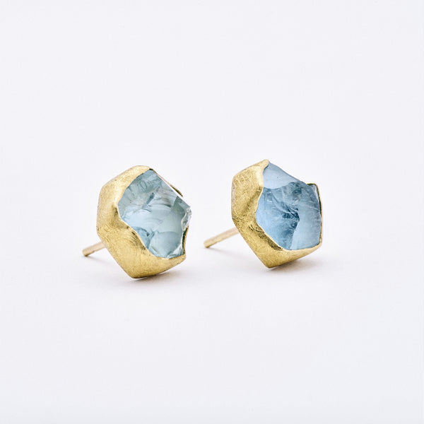 Aquamarine Post Earrings