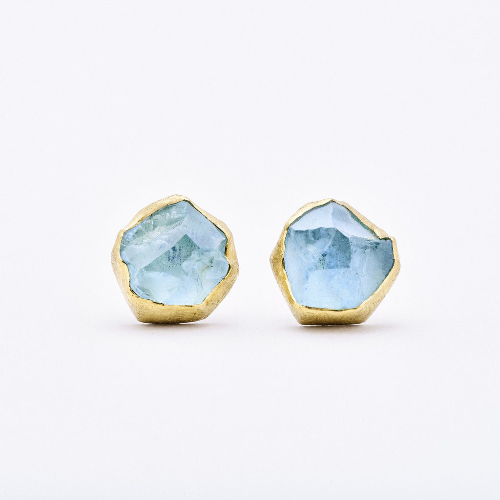 Aquamarine Post Earrings