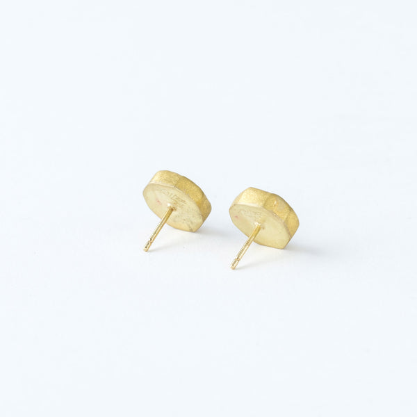 22 Karat Yellow Gold and Lapis Stud Earrings