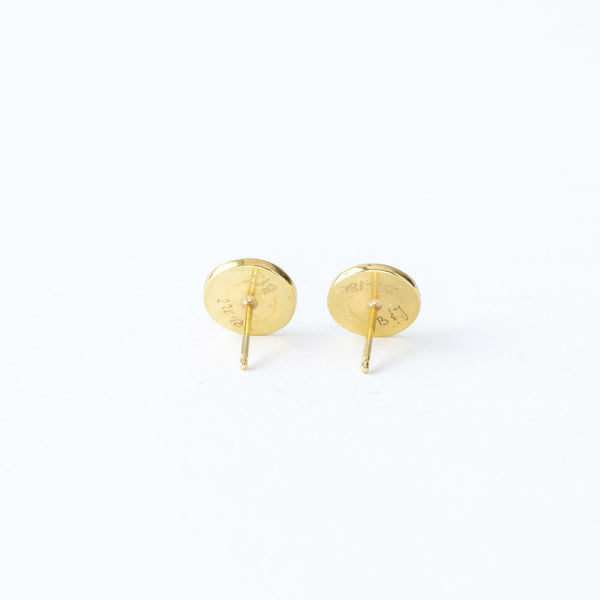22 Karat Yellow Gold and Diamond Stud Earrings