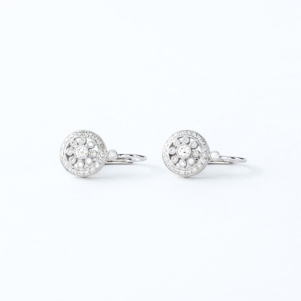 Diamond and White Gold Earrings