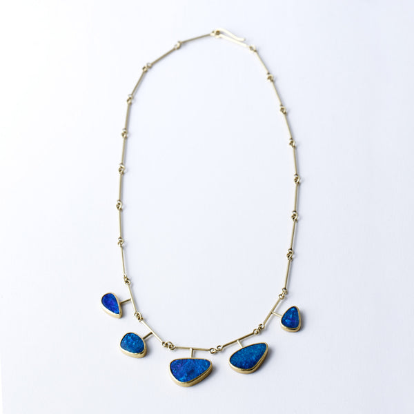 22 Karat Yellow Gold and Opal Necklace