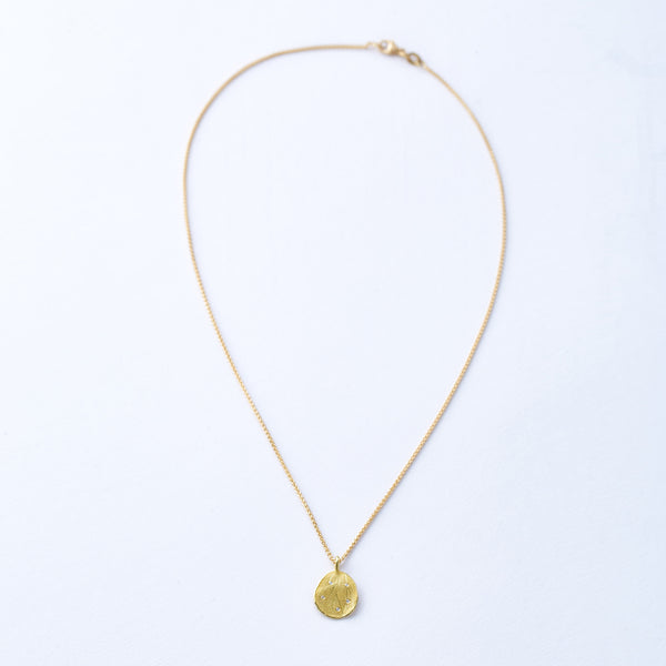 Yellow Gold and Scattered Diamond Hydrangea Petal Necklace
