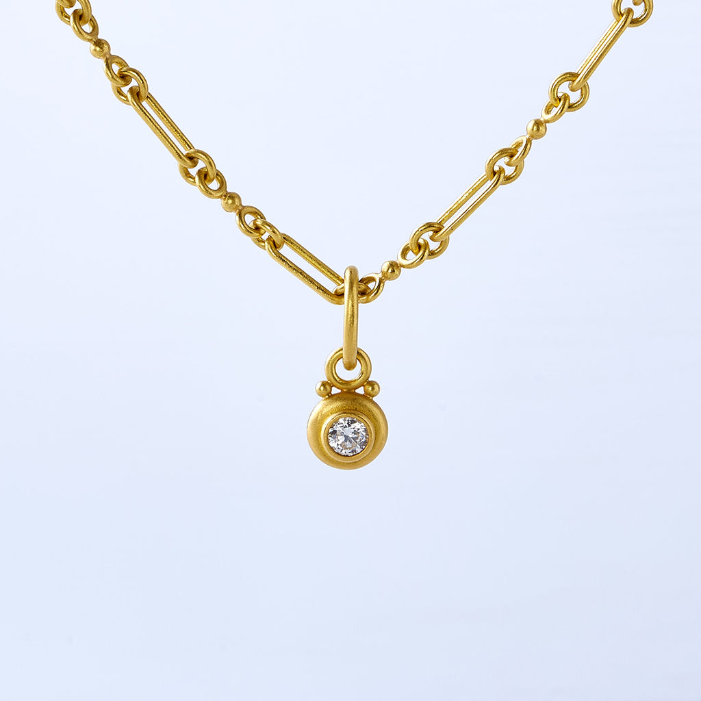 22k Yellow Gold and Diamond Necklace