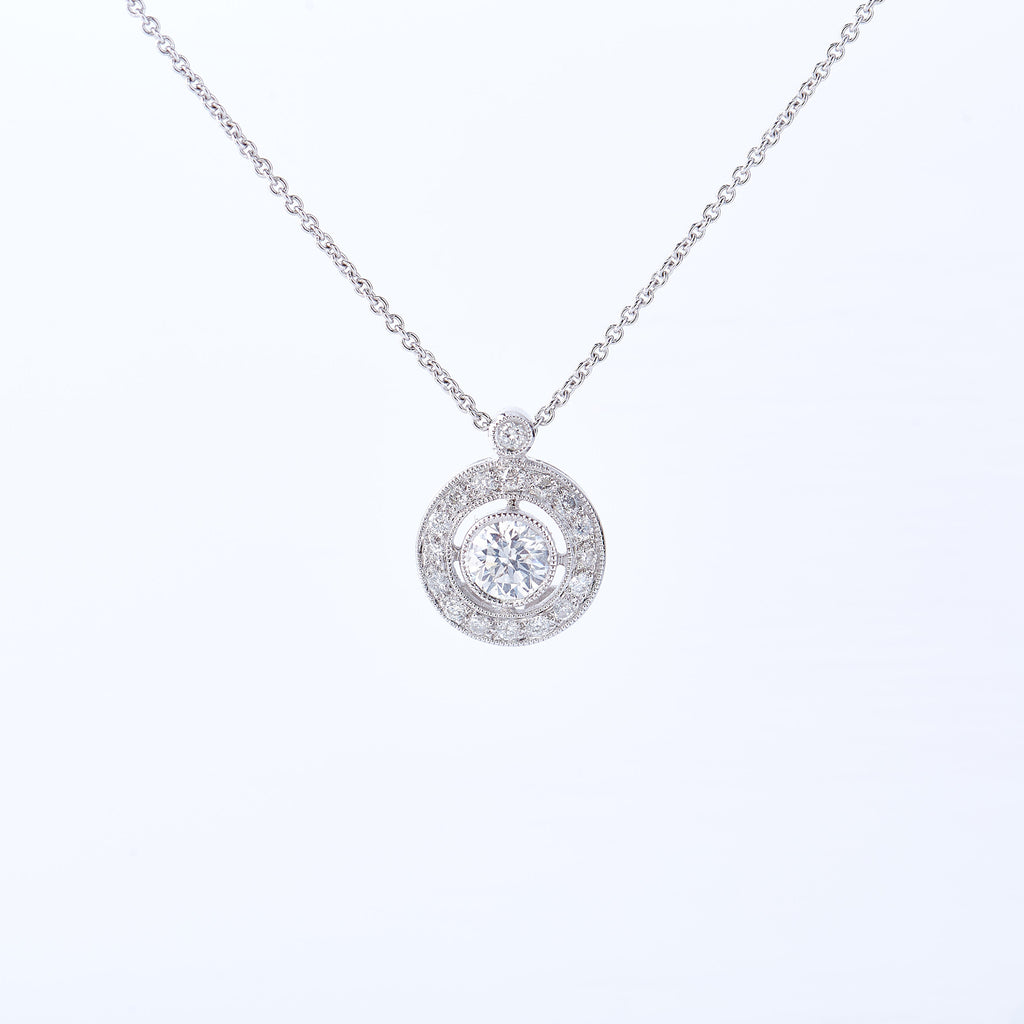 White Gold and Diamond Pendant