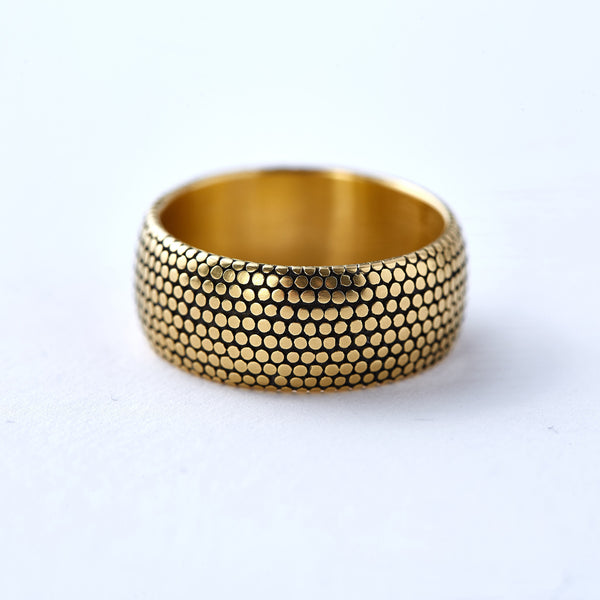 Yellow Gold Wide Dot Band