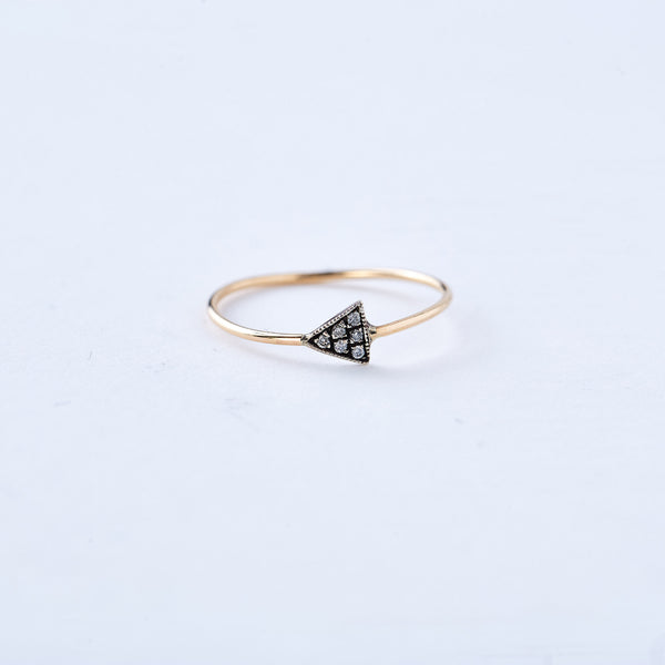 Yellow Gold, Sterling Silver, and Diamond Arrow Rings