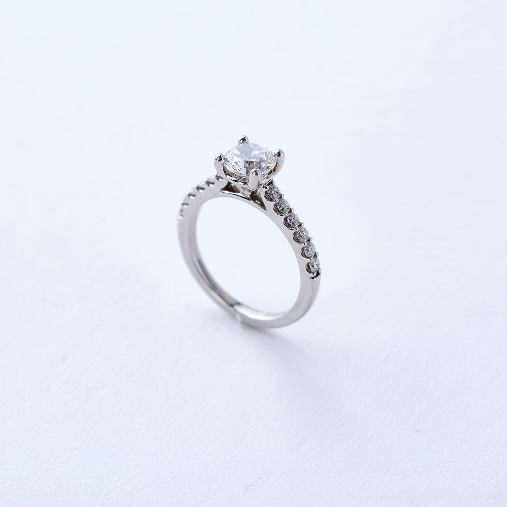 White Gold and Diamond Engagement Ring