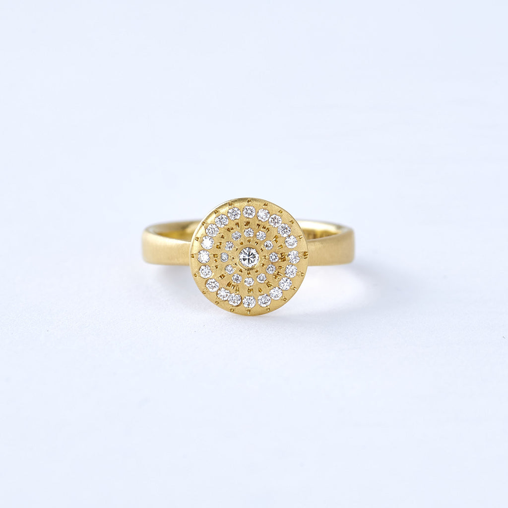 Yellow Gold and Diamond Circle Ring