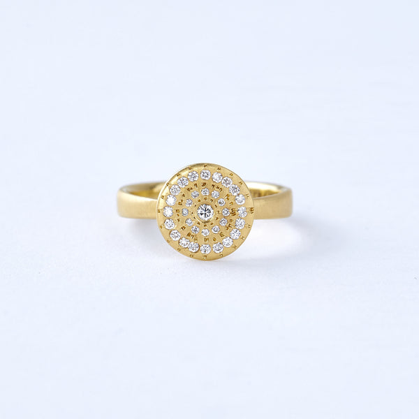 Yellow Gold and Diamond Circle Ring
