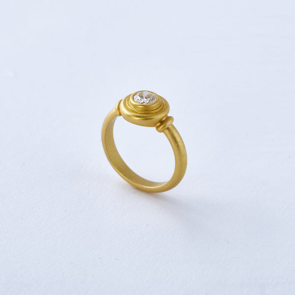 22k Yellow Gold and Diamond Ring