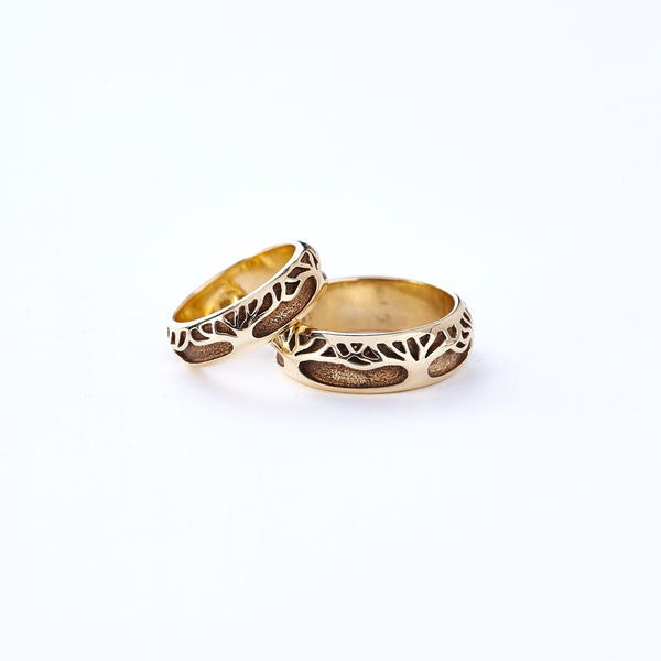 Yellow Gold Tree Band