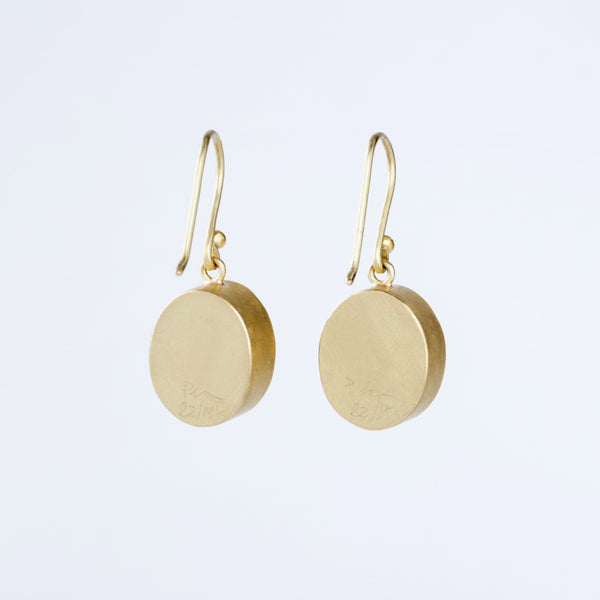 Aquamarine and 22k Yellow Gold Earrings