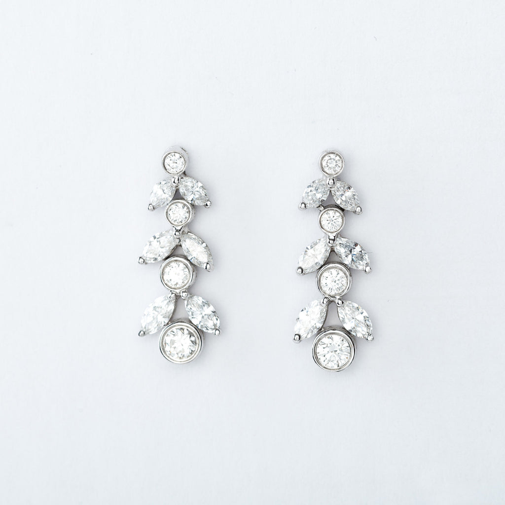 Platinum and Diamond Earrings