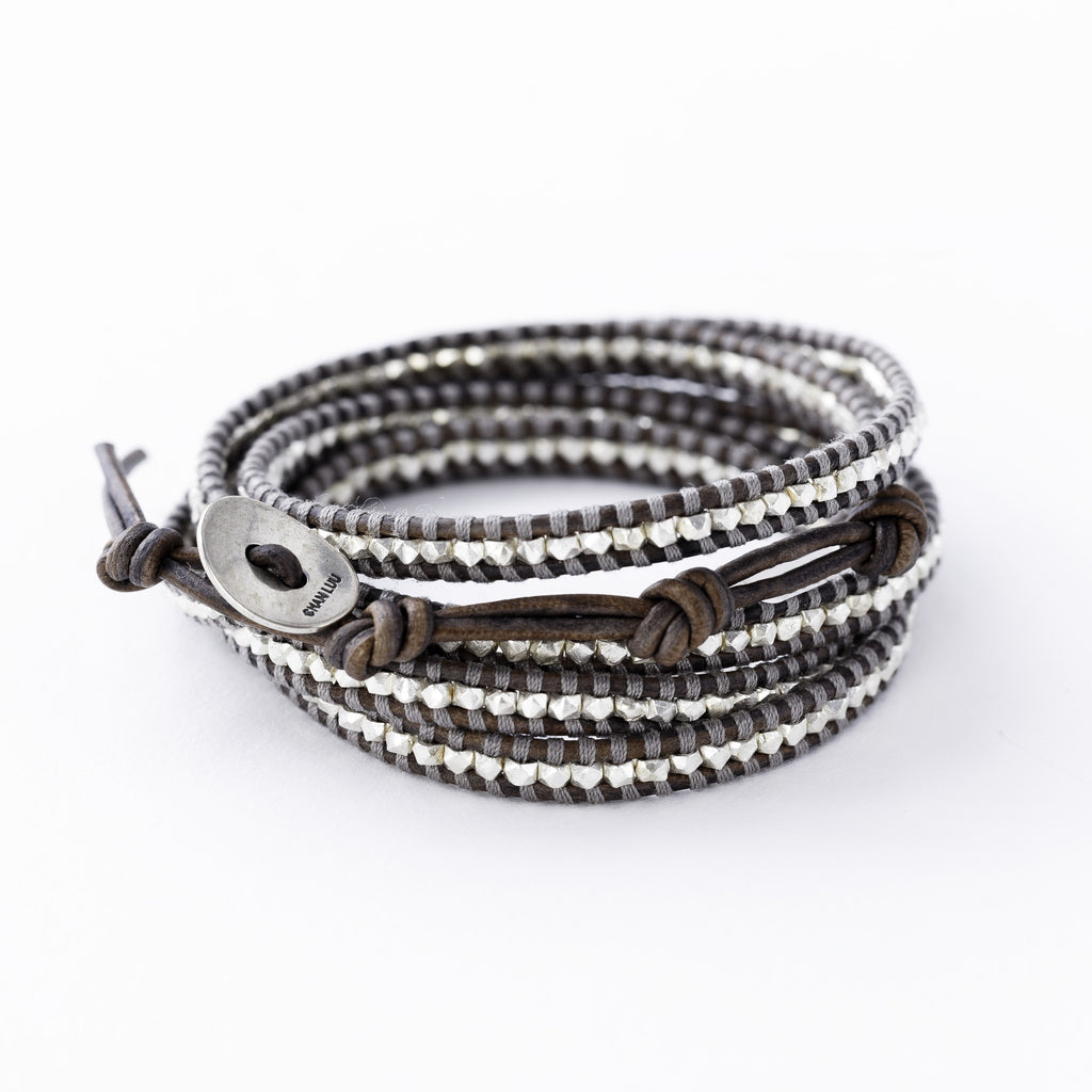 Brown Leather Chan Luu Wrap Bracelet